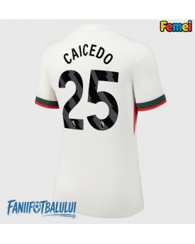 Chelsea Moises Caicedo #25 Tricou Fotbal Replică 2025-26 Femei Deplasare